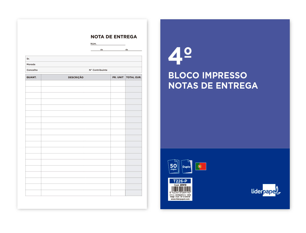 BLOCO DE ENTREGAS DUPLICADO 155X215 MM