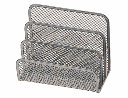 SUPORTE PARA CARTAS METALICO DE REDE CINZA