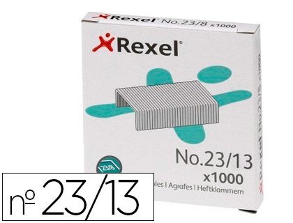 AGRAFES REXEL 23/13 ACO CAIXA 1000 UNIDADES