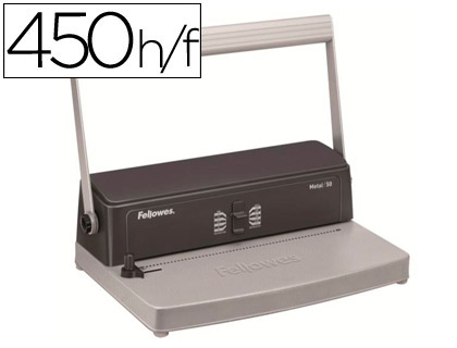 ENCADERNADORA FELLOWES PARA ESPIRAL METALICA ESP50 PERFURA 12 FOLHAS FORMATO DIN A4 ENCADERNA ATE 450 FOLHAS