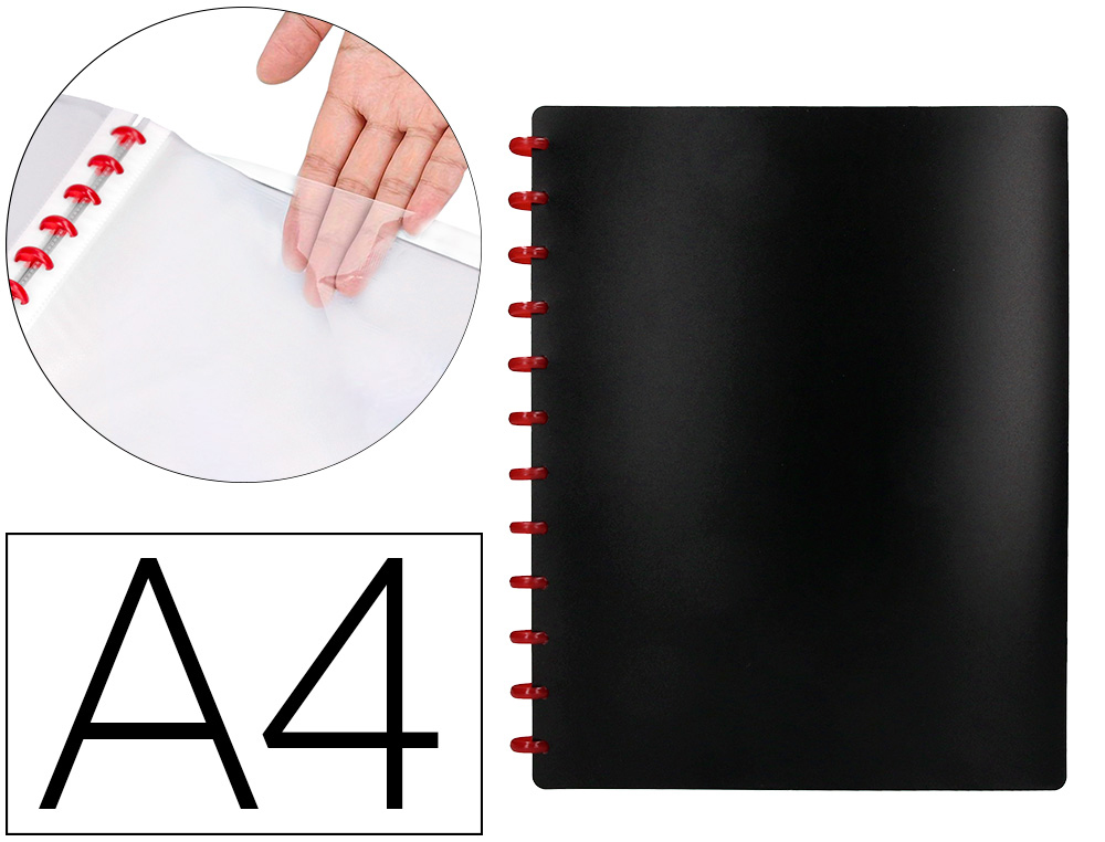 CAPA CATALOGO LIDERPAPEL COM ANEIS PLASTICOS PRETO