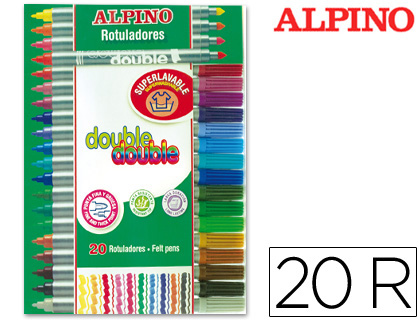 MARCADOR ALPINO DOUBLE 20 UNIDADES