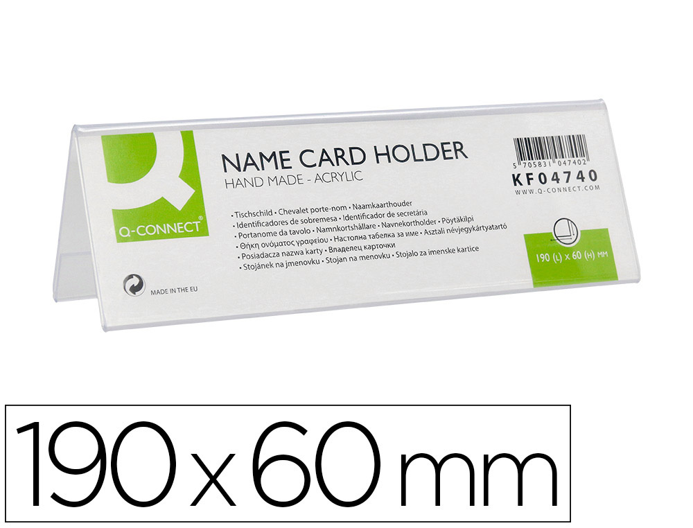 IDENTIFICADORES SECRETARIA Q-CONNECT METACRILATO 190X60MM