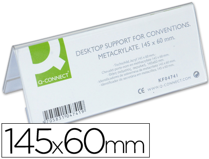 IDENTIFICADORES SECRETARIA Q-CONNECT METACRILATO 145X60MM