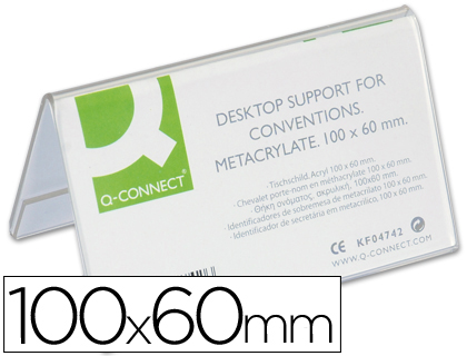 IDENTIFICADORES SECRETARIA Q-CONNECT METACRILATO 100X60MM