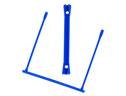 ENCADERNADOR FASTENER Q-CONNECT PLASTICO E-CLIPS COR AZUL CAIXA DE 100 UNIDADES