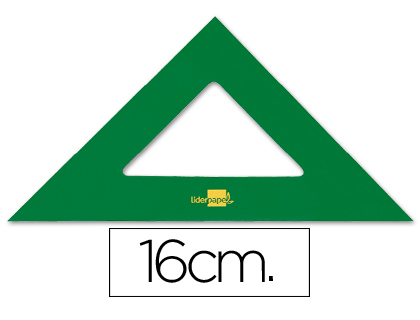 ESQUADRO LIDERPAPEL 16 CM PLASTICO VERDE