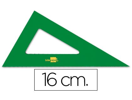 ESQUADRO LIDERPAPEL 16 CM PLASTICO VERDE