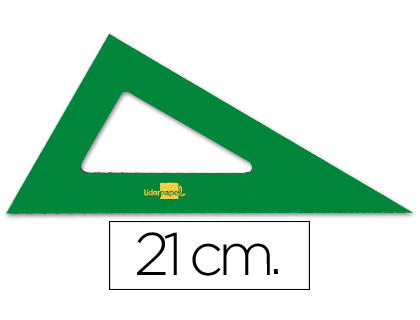 ESQUADRO LIDERPAPEL 21 CM PLASTICO VERDE