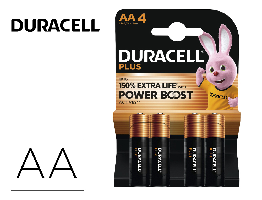 PILHA DURACELL ALCALINA PLUS AA BLISTER COM 4 UNIDADES