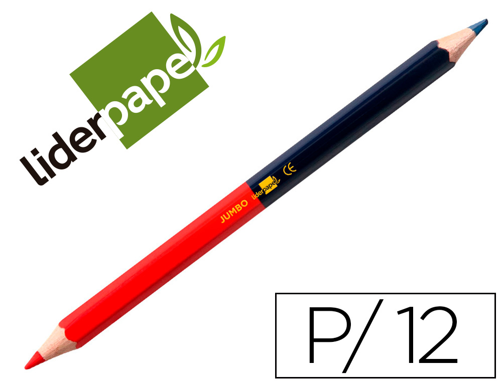 LAPIS DE CORES LIDERPAPEL BICOLOR JUMBO
