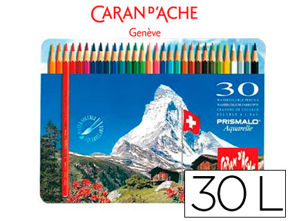 LAPIS DE CORES PRISMALO AGUARELAVEIS CAIXA METALICA DE 30 CORES SORTIDAS