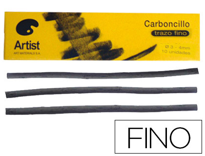 CARVAO ARTIST FINOS 3-4 MM CAIXA DE 10 BARRAS