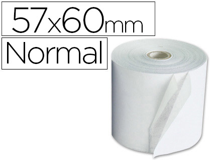 ROLO PAPEL PARA IMPRESSORA 57X60X11 MM 60 GR