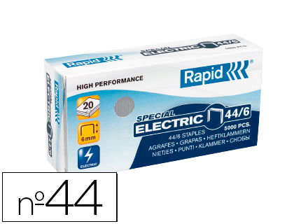 AGRAFES RAPID N 44/6 GALVANIZADOS CAIXA DE 5000 AGRAFES