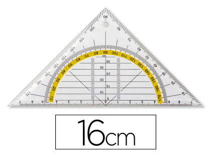 ARISTO LIDERPAPEL GEOMETRIA 16 CM PLASTICO CRISTAL