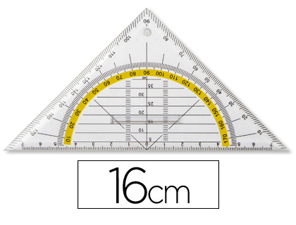 ARISTO LIDERPAPEL GEOMETRIA 16 CM PLASTICO CRISTAL COM PEGA FIXA
