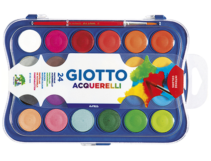 AGUARELA GIOTTO 24 CORES ESTOJO DE PLASTICO