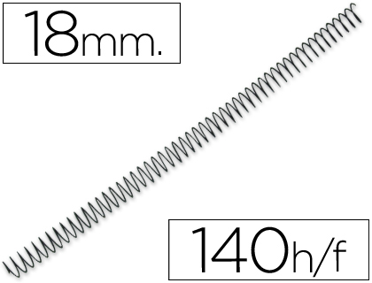 ESPIRAL Q-CONNECT METALICA 64 5:1 18MM 1,2MM CAIXA DE 100 UNIDADES