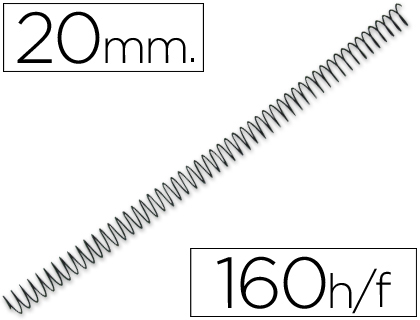 ESPIRAL Q-CONNECT METALICA 64 5:1 20MM 1,2MM CAIXA DE 100 UNIDADES