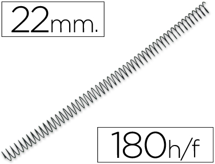 ESPIRAL Q-CONNECT METALICA 64 5:1 22MM 1,2MM CAIXA DE 100 UNIDADES