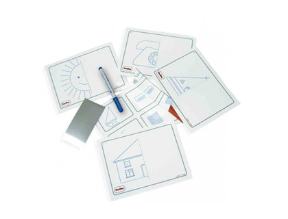 JOGO CARTOES HENBEA IMAGINA E COMPLETA PLASTICO FLEXIVEL COM ILUSTRACOES 21X15 CM