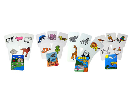 JOGO CARTOES HENBEA ANIMAIS PLASTICO FLEXIVEL 12X8.5 CM SET 24 UNIDADES