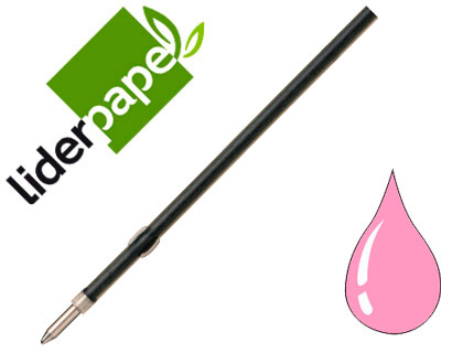 RECARGA ESFEROGRAFICA LIDERPAPEL GUMMY TOUCH RETRATIL 1,0 MM TINTA ROSA PACK 10 UNIDADES