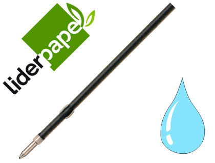 RECARGA ESFEROGRAFICA LIDERPAPEL GUMMY TOUCH RETRATIL 1,0 MM TINTA CELESTE PACK 10 UNIDADES