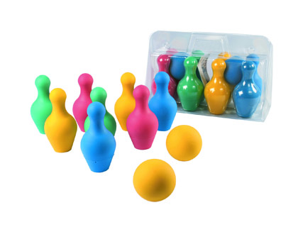 JOGO DE BOLOS AMAYA EM FOAM 8 PECAS E 2 BOLAS COMPRIMENTO 18 CM