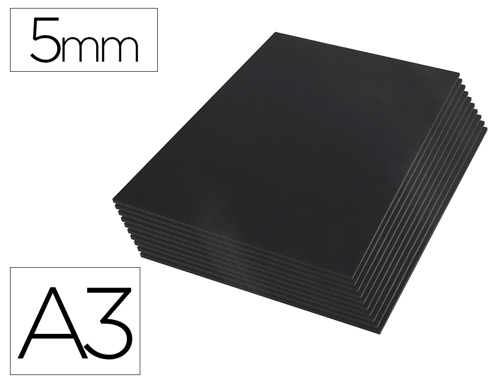 CARTAO K-LINE LIDERPAPEL DIN A3 5 MM DUPLA FACE PRETO