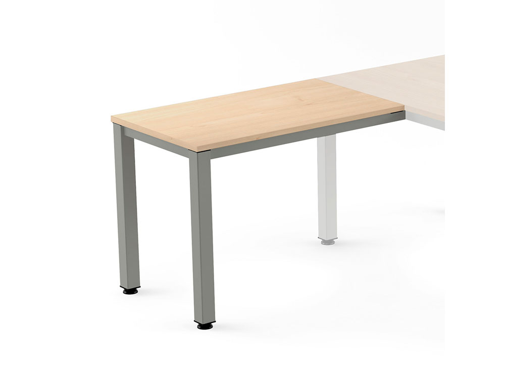 ALA PARA MESA ROCADA SERIE EXECUTIVE 60X 100 CM DIREITA OU ESQUERDA ACABAMENTO AD01 ALUMINIO/ FAIA
