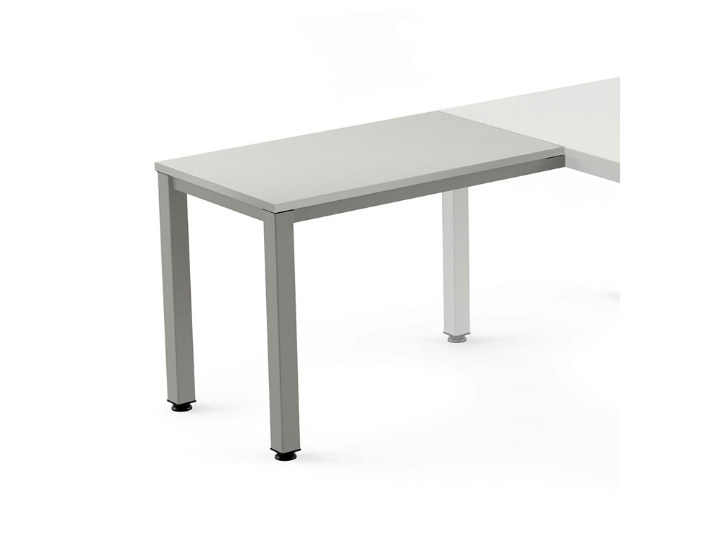 ALA PARA MESA ROCADA SERIE EXECUTIVE 60X 100 CM DIREITA OU ESQUERDA ACABAMENTO AD02 ALUMINIO/ CINZA