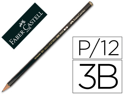 LAPIS DE GRAFITE FABER 9000 3B UNIDADE