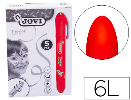 BARRA DE MAQUILHAGEM JOVI TWIST MAKE-UP VERMELHO CAIXA DE 5 UNIDADES