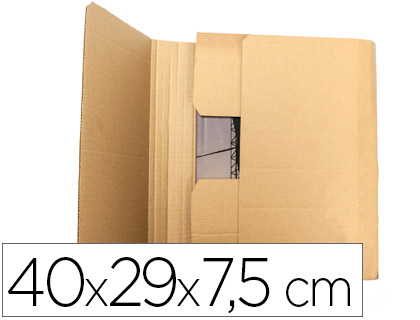 CAIXA PARA EMBALAR Q-CONNECT LIVRO MEDIDAS 400X290X75 MM ESPESSURA CARTAO 3 MM