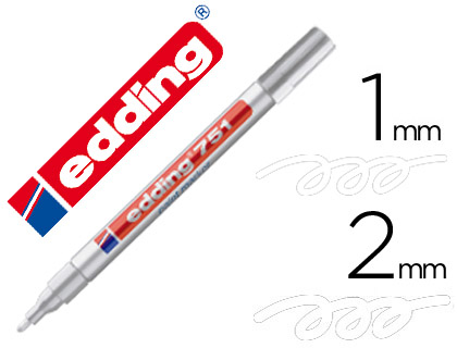 MARCADOR EDDING PONTA DE FIBRA 751 BRANCO PONTA REDONDA 1,5 MM