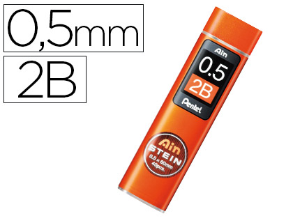 MINAS PENTEL AIN STEIN 0.5 2B ESTOJO COM 40 MINAS