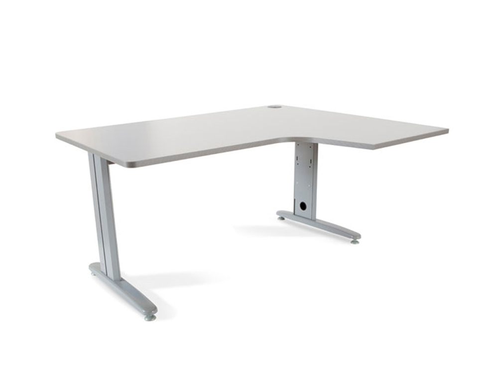ALA PARA MESA ROCADA SERIE METAL 160X120 CM DIREITA ACABAMENTO AC02 CINZA