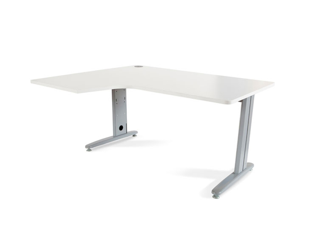 ALA PARA MESA ROCADA SERIE METAL 180X120 CM ESQUERDA ACABAMENTO AC04 BRANCO