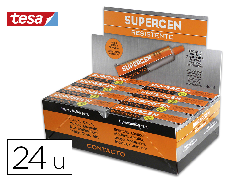 COLA SUPERGEN CONTACTO INCOLOR 40 ML UNIDADE
