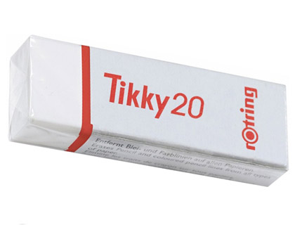 BORRACHA ROTRING BRANCA TIKKY 20 UNIDADE